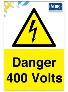 Danger 400 Volts Suir Engineering Branded